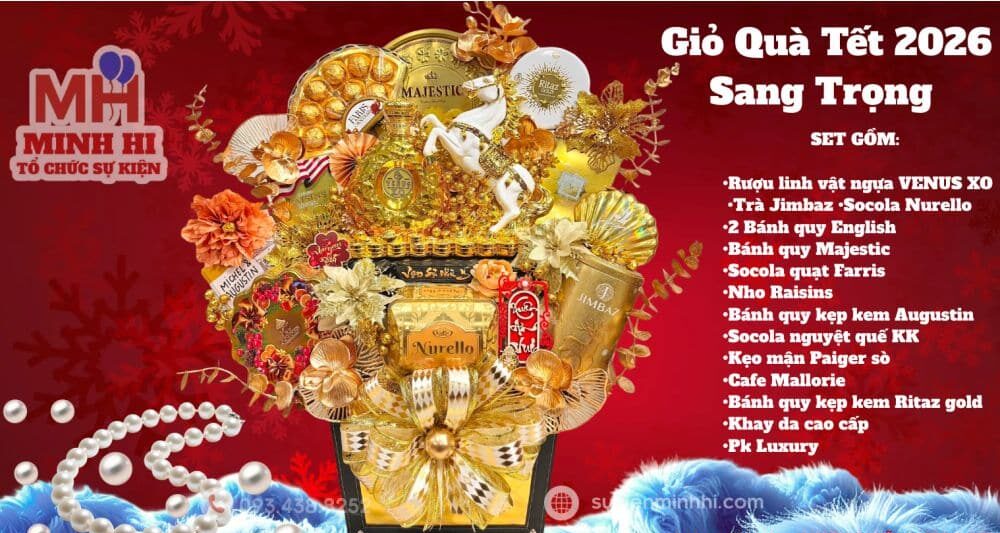 GIỎ QÙA TẾT 2026 - GỢI Ý QUÀ TẾT 2026 PHÙ HỢP MỌI ĐỐI TƯỢNG Giỏ quà tết 2026 sang trọng làm quà biếu cao cấp
