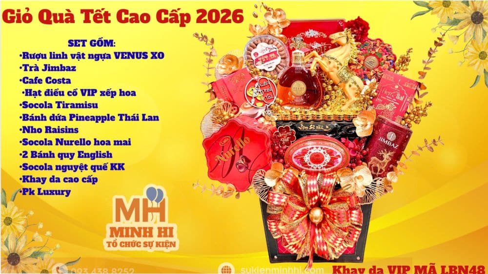 Giỏ Quà Tết Cao Cấp 2026 – Thiết Kế Đẹp, Thanh Lịch, Giá Tốt Giỏ quà tết cao cấp 2026 với thiết kế đẹp - thanh lịch và giá tốt nhất hiện nay