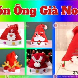 Mũ ông già noel với đa dạng các loại mẫu mã đẹp