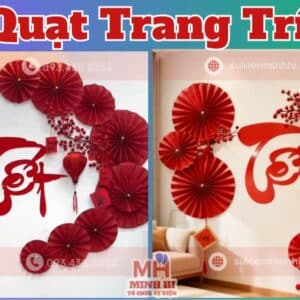 Set quạt trang trí tết mh2 thiết kế sang trọng và mang đậm phong cách tết truyền thống