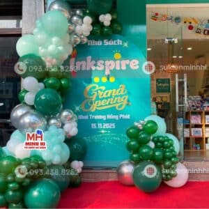 Trang trí khai trương nhà sách inkspire tại Bình Trưng