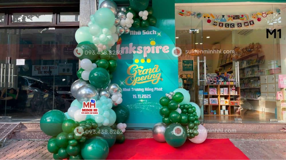 Trang Trí Khai Trương Nhà Sách Inkspire Tại Bình Trưng - TPHCM Trang trí khai trương nhà sách inkspire tại Bình Trưng
