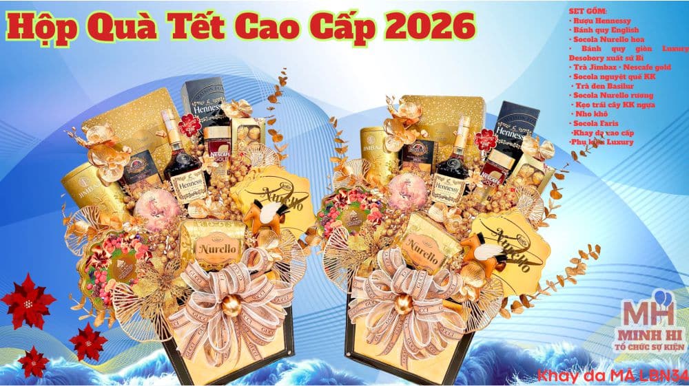 Hộp Quà Tết Cao Cấp 2026 – Thiết Kế Tinh Tế, Thương Hiệu Uy Tín Hộp quà tết cao cấp 2026 được lên ý tưởng theo Xu hướng mới nhất hiện nay với các phụ kiện sang trọng và sản phẩm chất lượng nhãn hiệu nổi tiếng