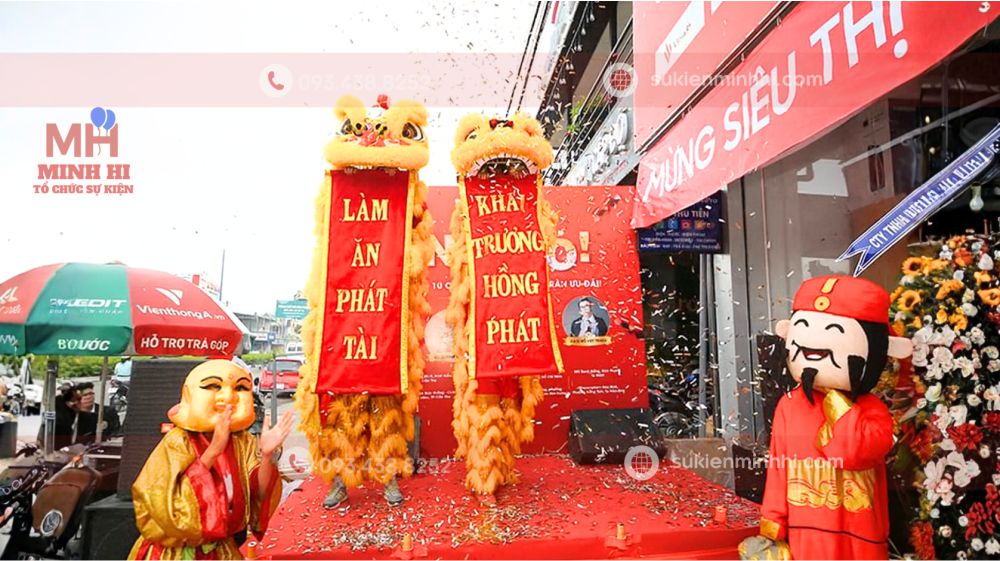 Múa Lân Khai Trương Giá Rẻ – Đặt Show Theo Yêu Cầu Múa lân khai trương giá rẻ cho siêu thị với gói cơ bản