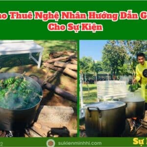 Gói bánh tét cho sự kiện và nấu trực tiếp hướng dẫn trọn gói