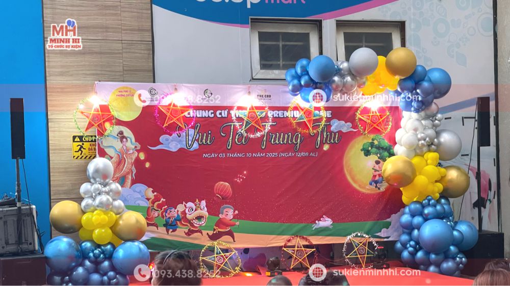 Tổ Chức Chương Trình Trung Thu Cho Chung Cư THE CBD PREMIUM HOME Trang trí sân khấu Trung Thu tại THE CBD PREMIUM HOME