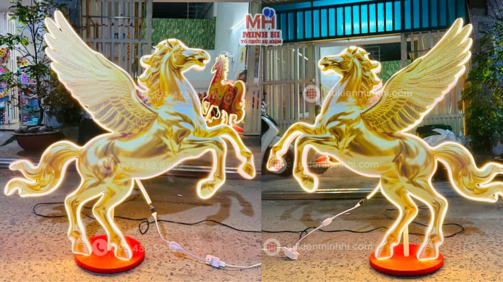 Cung Cấp Mô Hình Ngựa Tết 2026 Đẹp - Mẫu Mới Nhất Năm Bính Ngọ Mô hình ngựa trang trí tết cho năm 2026 với mẫu ngựa vàng nổi bật