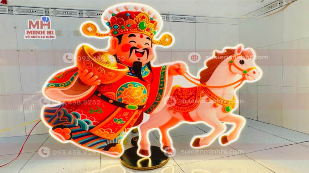 Cung Cấp Mô Hình Ngựa Tết 2026 Đẹp - Mẫu Mới Nhất Năm Bính Ngọ Mô hình ngựa chibi cùng thần tài