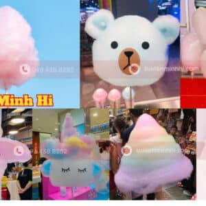 Hình ảnh một số tạo hình kẹo bông bông gòn tại SỰ KIỆN MINH HI
