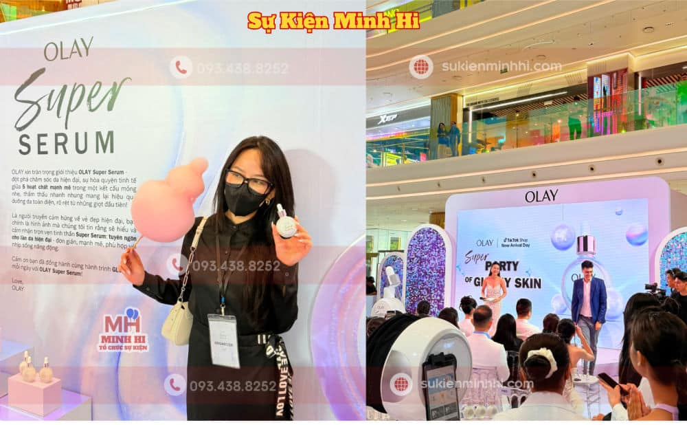 Kẹo bông gòn tại một sự kiện ra mắt sự kiện ra mắt sản phẩm của OLAY