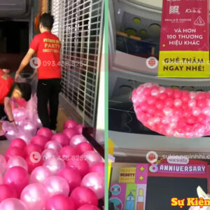 Thả Bong Bóng Sự Kiện Chuyên Nghiệp Cho Sân Khấu Và Lễ Khai Mạc Bong bóng kéo lưới được sự kiện Minh Hi setup chuyên nghiệp