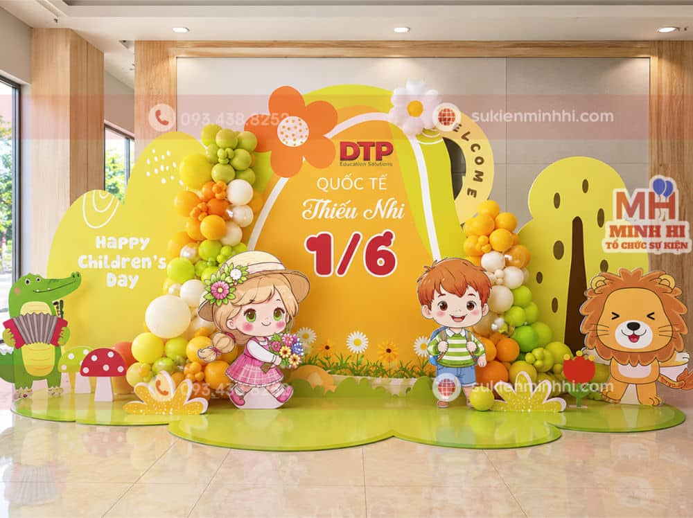Decor quốc tế thiếu nhi chủ đề rừng xanh