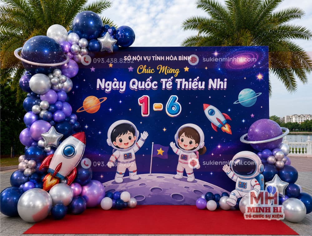 Trang trí 1-6 theo concept galaxy Space