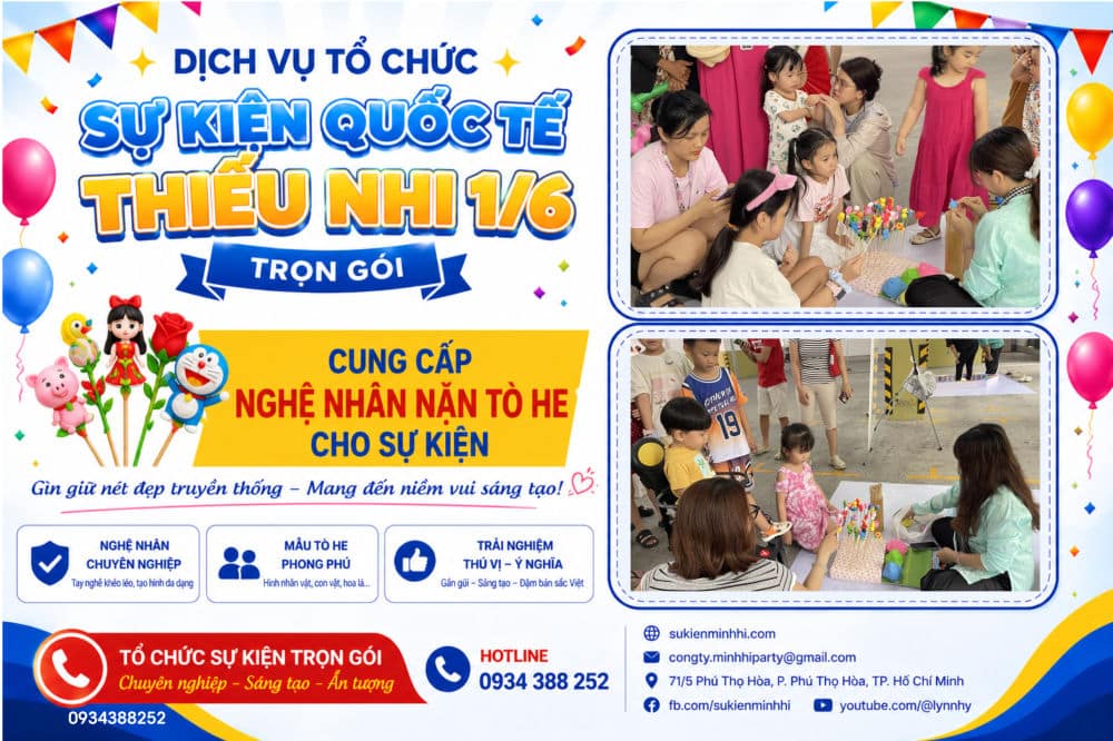 Dự Án Tổ Chức Sự Kiện Quốc Tế Thiếu Nhi 1/6 Cho Chung Cư Akari City Bình Tân Nghệ nhân tò he cho sự kiện thiếu nhi tại chung cư AKARI