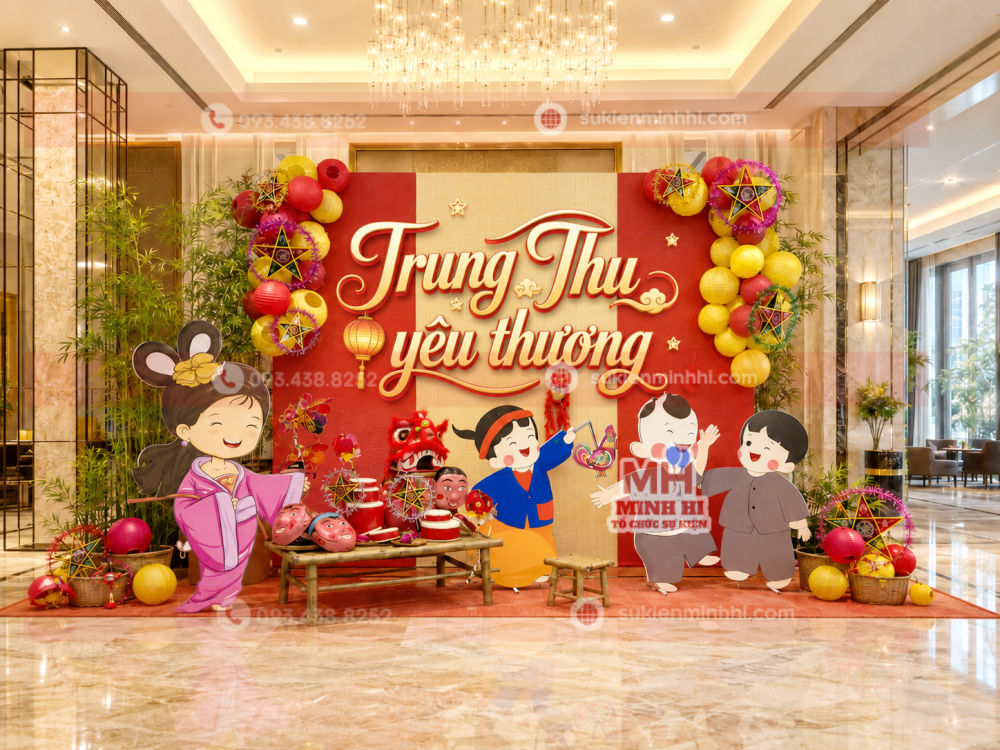 Decor trung thu cho chung cư phong cách thiếu nhi