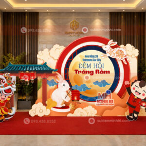 Thiết kế trang trí trung thu cho chung cư với concept theo yêu cầu