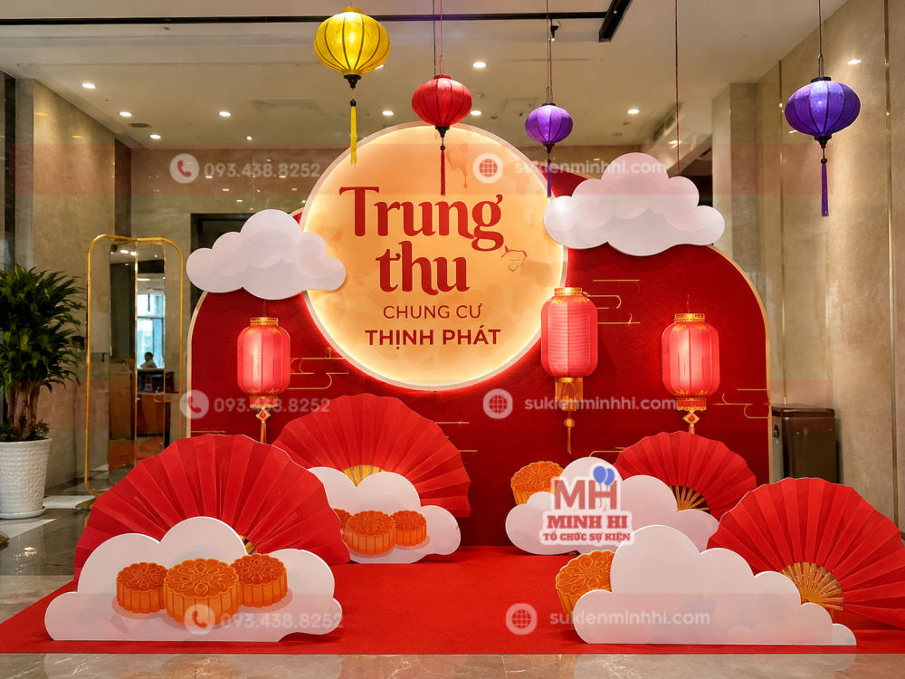 Thiết kế trang trí tiểu cảnh trung thu theo nhận diện thương hiệu cá nhân hoá