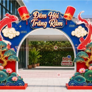 Dịch Vụ Trang Trí Cổng Chào Trung Thu Chuyên Nghiệp Theo Yêu Cầu Trang trí cổng chào hiện đại cho không gian lớn