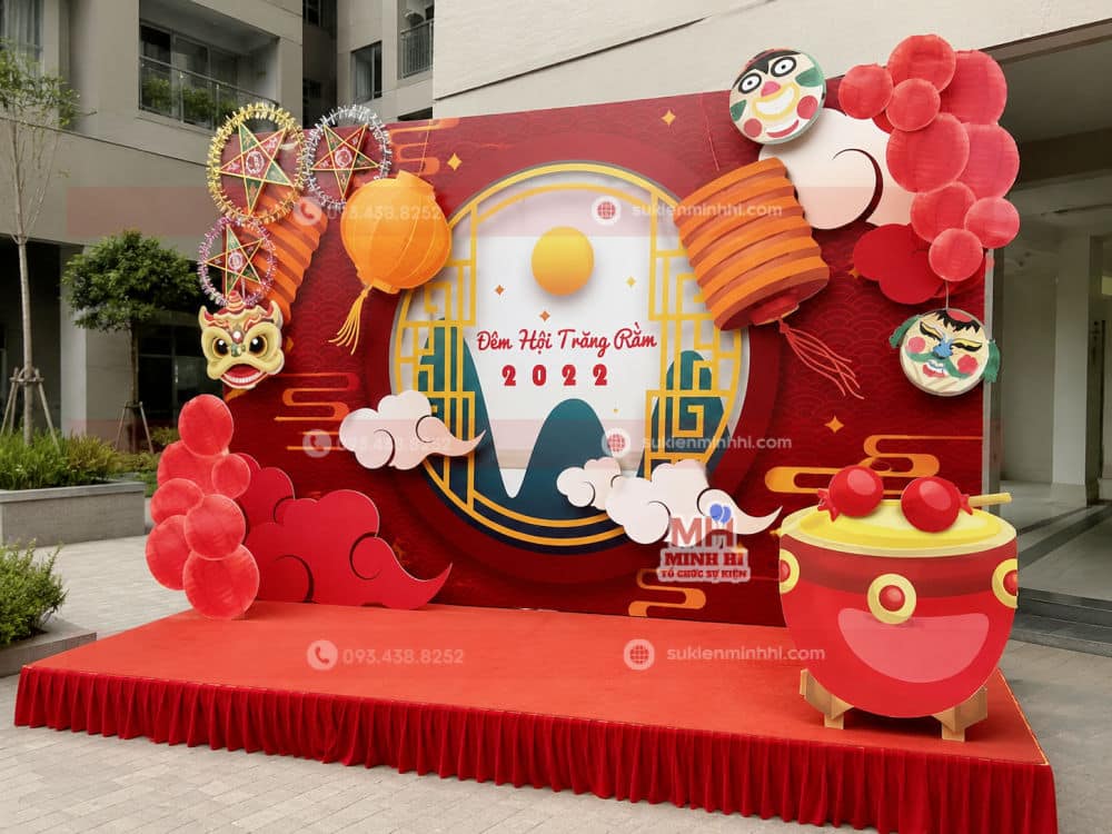 Dịch Vụ Trang Trí Sân Khấu Trung Thu Chuyên Nghiệp Theo Yêu Cầu Trang trí sân khấu trung thu cho chung cư
