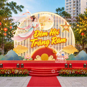 Trang trí sân khấu trung thu ngoài trời