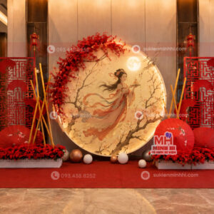 Trang trí tiểu cảnh trung thu cho chung cư với concept truyền thống