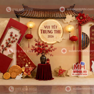 Trang trí tiểu cảnh trung thu cho chung cư hiện đại