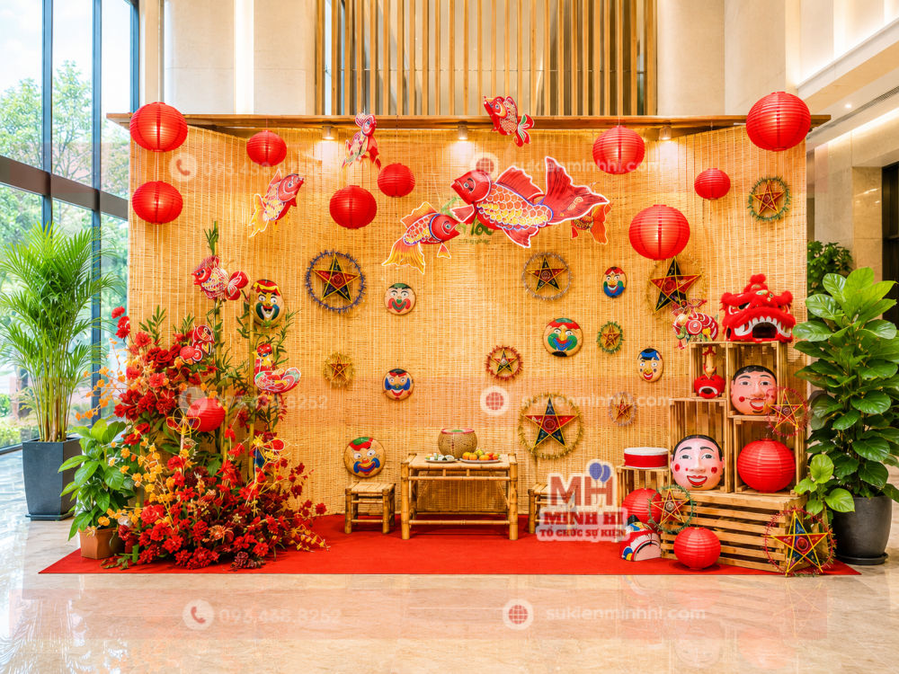Trang Trí Trung Thu Cho Chung Cư Phong Cách Truyền Thống Đậm Bản Sắc Việt Mẫu trang trí trung thu cho chung cư quy mô lớn sang trọng