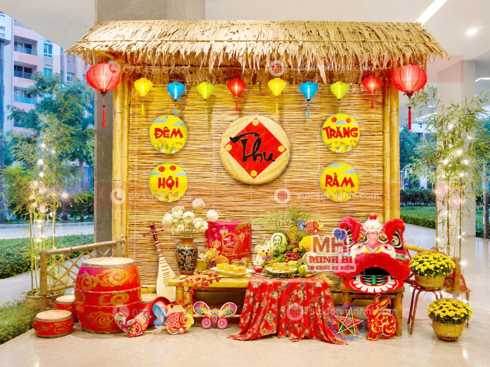 Trang Trí Trung Thu Cho Chung Cư Phong Cách Truyền Thống Đậm Bản Sắc Việt Trang trí trung thu truyền thống cho chung cư tái hiện cảnh xưa
