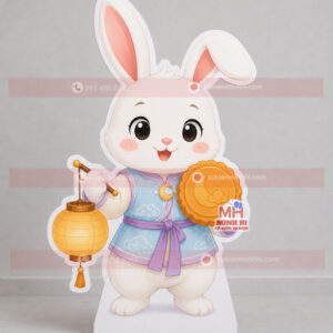 Chibi trung thu thỏ ngọc cầm lồng đèn