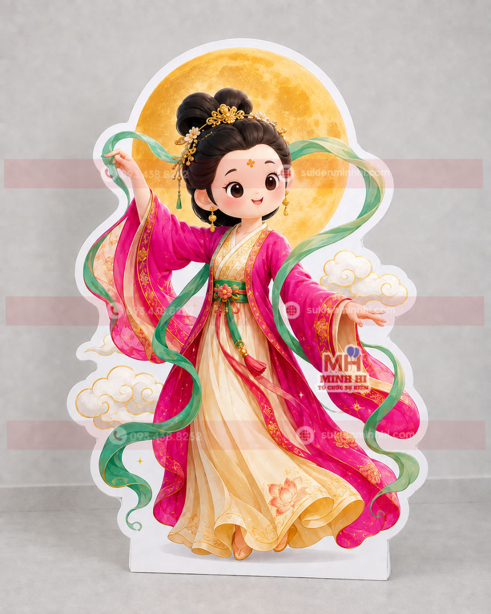 Top 15 Mẫu Mô Hình Chibi Trung Thu Được Yêu Thích Nhất Chibi chị hằng trang trí trung thu dưới ánh trăng