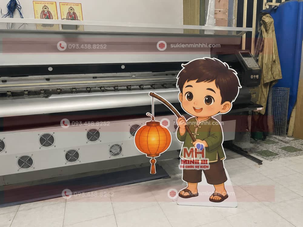 Mô hình bé rước đèn trung thu 3D