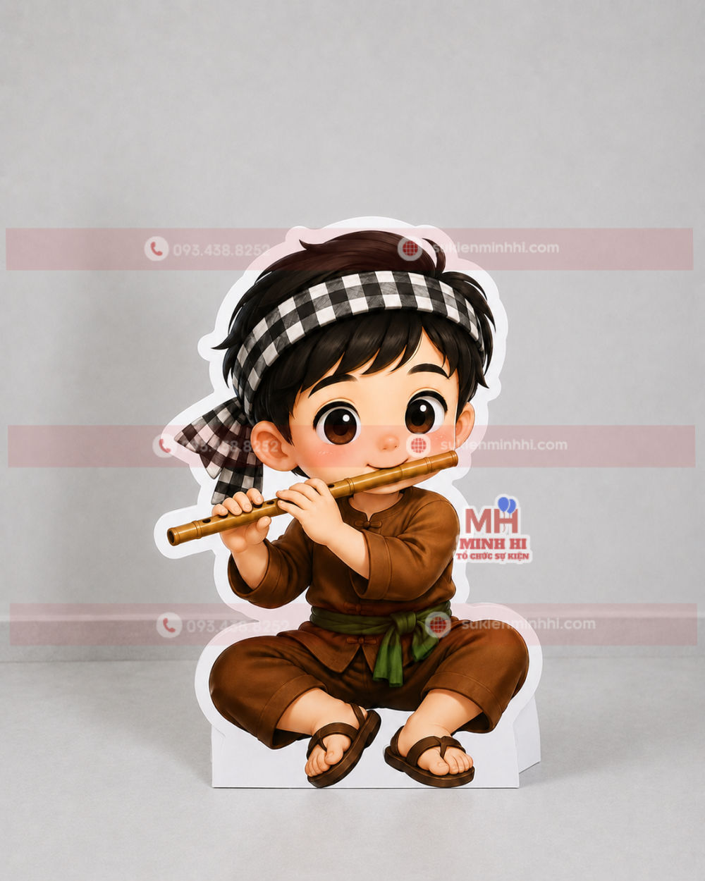 Top 15 Mẫu Mô Hình Chibi Trung Thu Được Yêu Thích Nhất Chibi chú cuội trang trí trung thu với hình ảnh chú Cuội ngồi thổi sáo