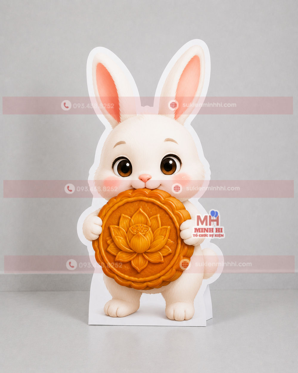 Top 15 Mẫu Mô Hình Chibi Trung Thu Được Yêu Thích Nhất Mẫu chibi Trung Thu Thỏ Ngọc đẹp với thỏ ngọc ôm bánh nướng hoa sen