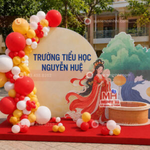 Dịch Vụ Trang Trí Trung Thu Cho Trường Học Trọn Gói Thi công trang trí tiểu cảnh trung thu cho trường học khu vực sân trường