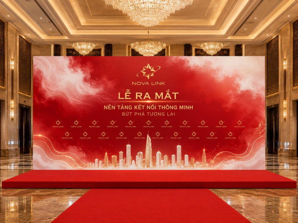 Thiết Kế Backdrop Ra Mắt Sản Phẩm Chuyên Nghiệp Thiết kế backdrop ra mắt sản phẩm dạng 3D