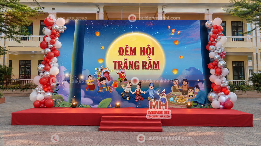 Dịch Vụ Trang Trí Trung Thu Cho Trường Học Trọn Gói Trang trí sân khấu trung thu cho trường học