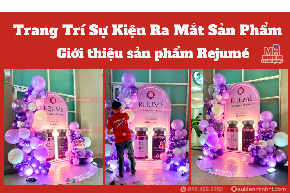Trang Trí Lễ Ra Mắt Sản Phẩm Rejumé Với Mô Hình 3D Trang trí sự kiện ra mắt sản phẩm trọn gói giới thiệu sản phẩm của REJUMÉ